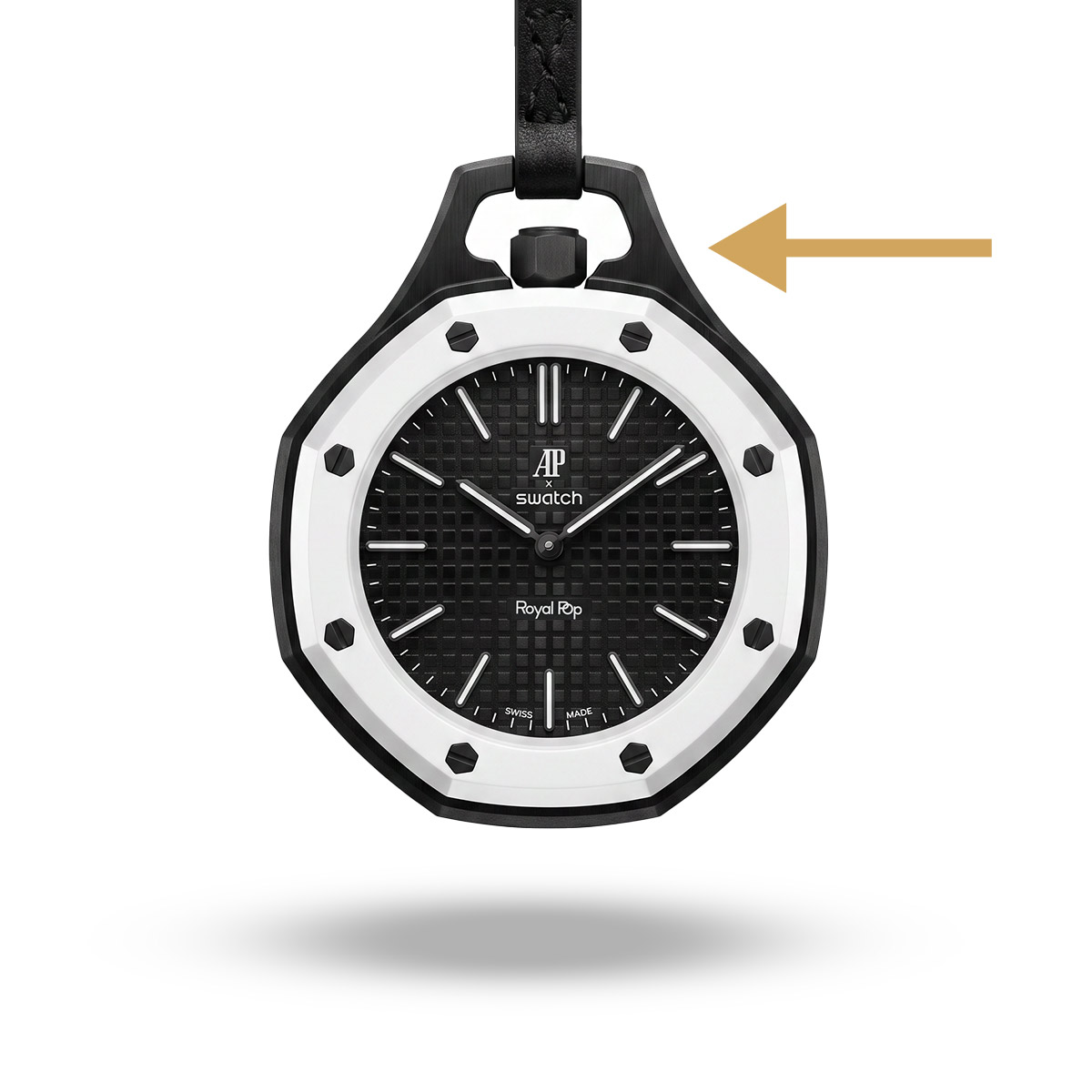 Swatch mit Krone oben