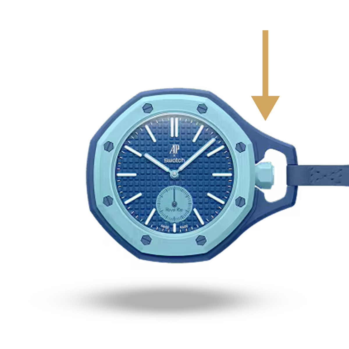Swatch mit Krone rechts